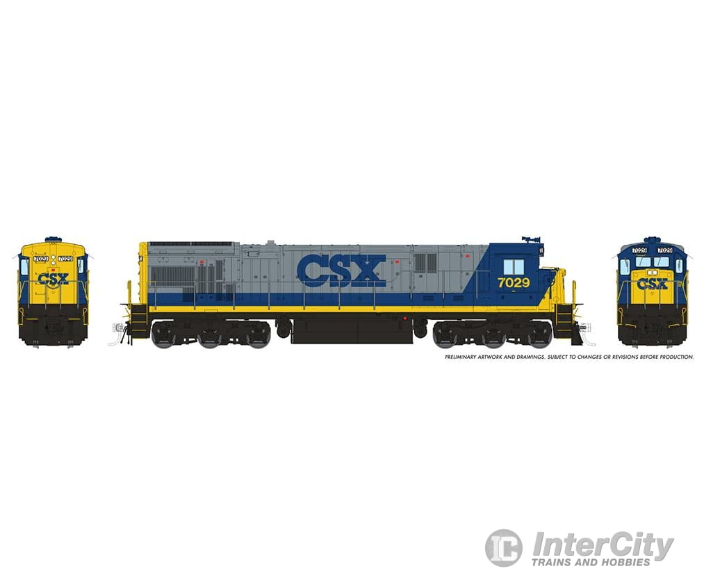 Rapido 042013 Ho C30-7 (Dc/Silent): Csx - Yn2 Scheme: #7029 Locomotive