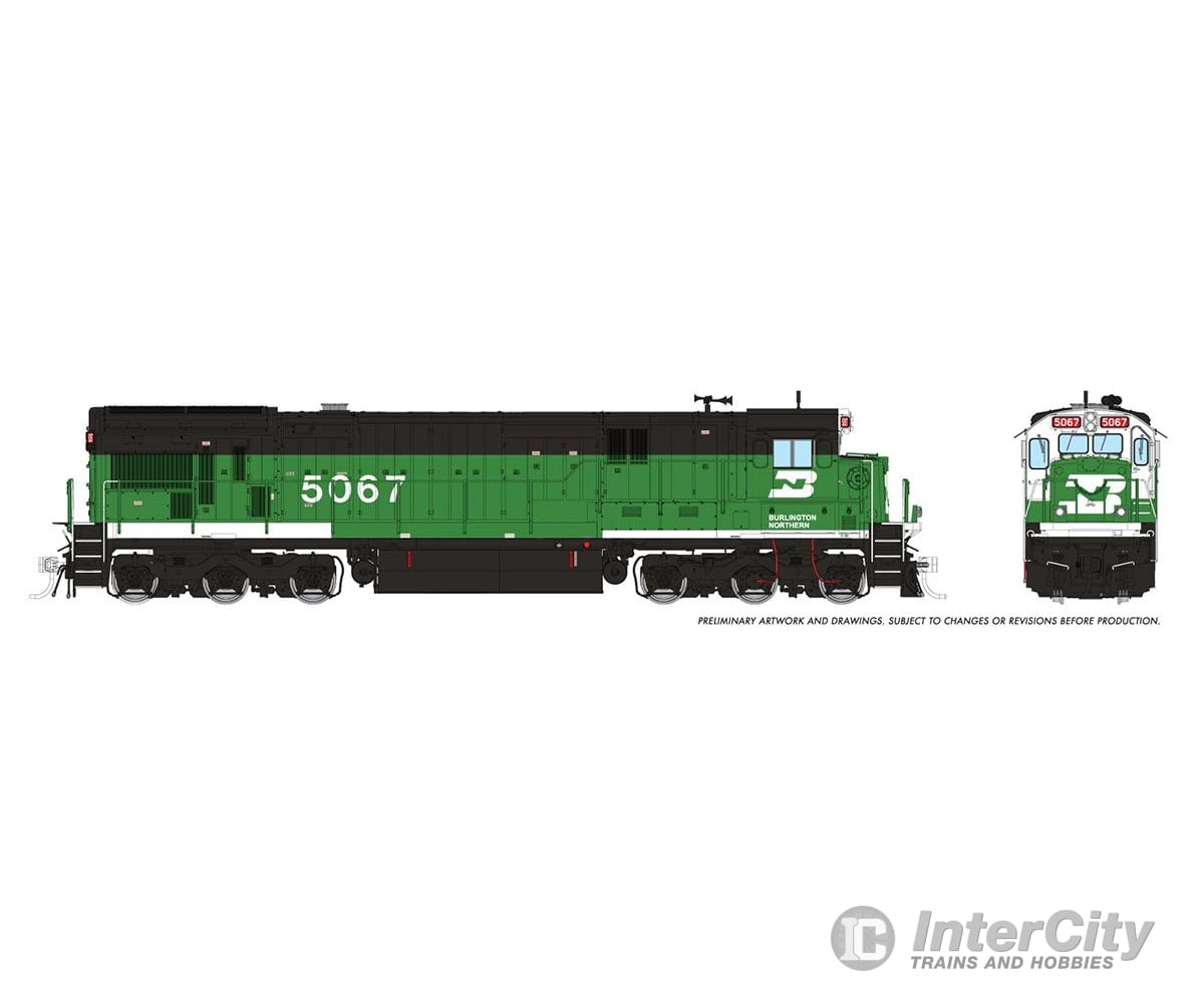 Rapido 042104 Ho C33-7 (Dc/Silent): Burlington Northern - Whiteface: #5067 Locomotive