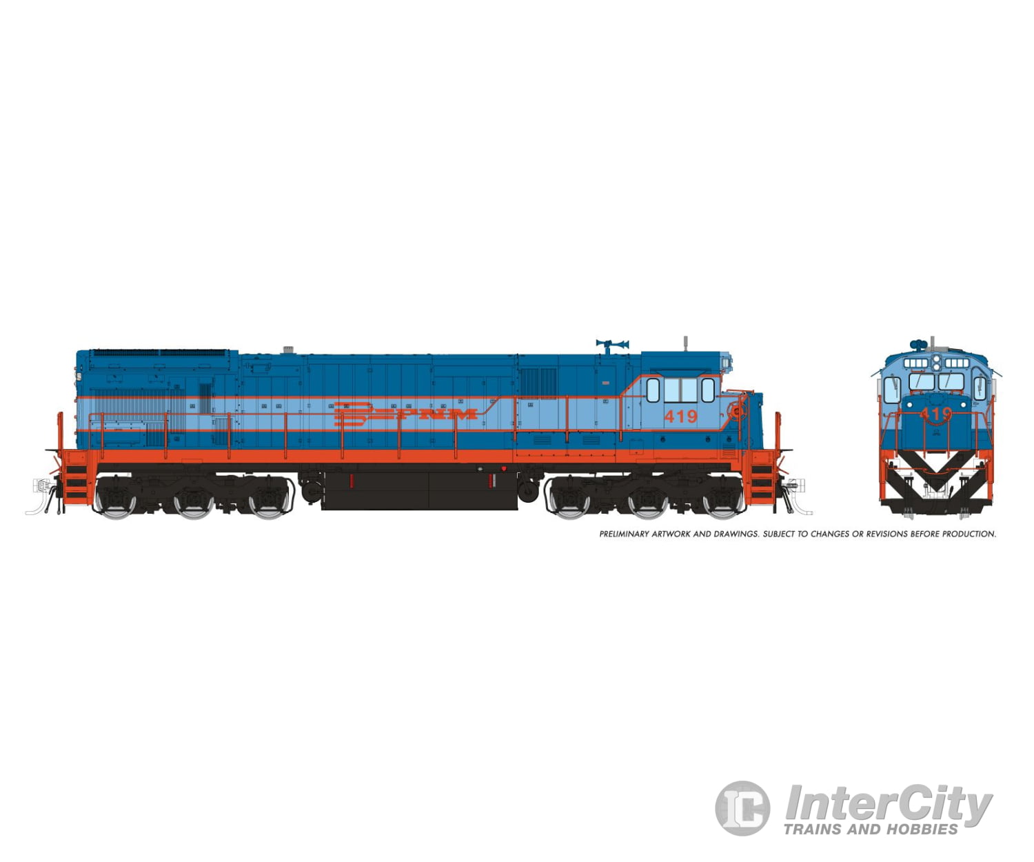 Rapido 042110 Ho C36-7 (Dc/Silent): Fnm - Blue Scheme: #421 Locomotive