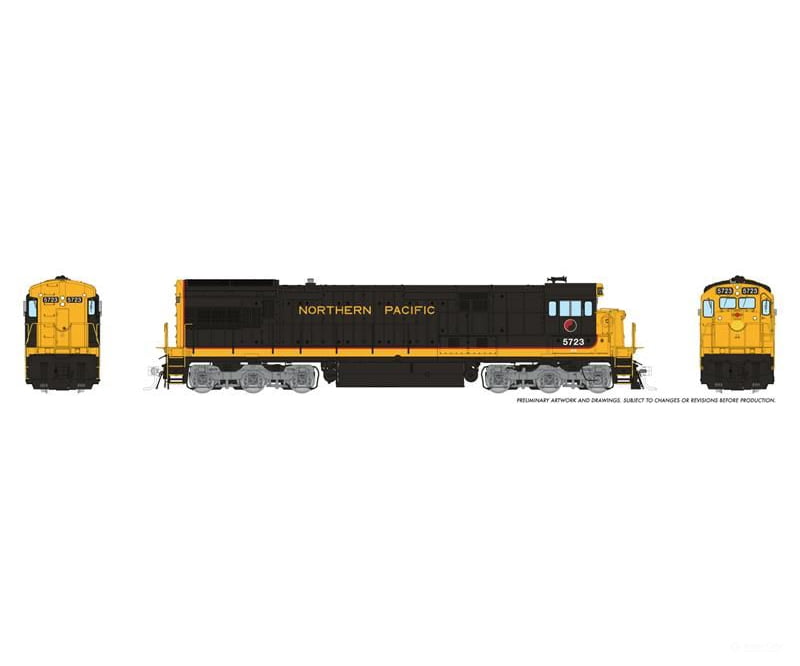 Rapido 043016 HO GE U33C (DC/Silent): Burlington Northern - NP Patch: #5723 Locomotives