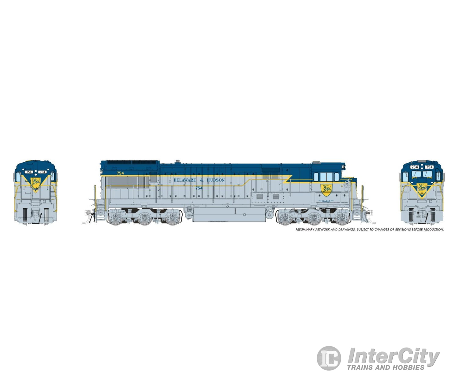Rapido 043504 HO GE U33C (DC/DCC/Sound): Delaware & Hudson - Lightning Stripe: #756 Locomotives