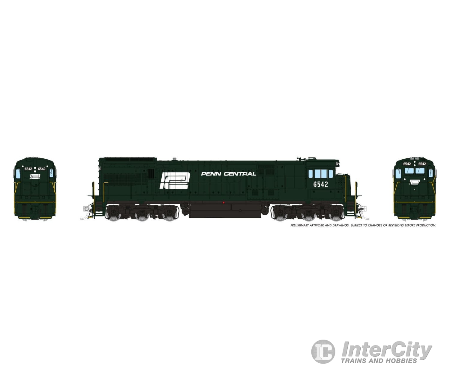 Rapido 043517 HO GE U33C w/ fairing (DC/DCC/Sound): Penn Central: #6542 Locomotives