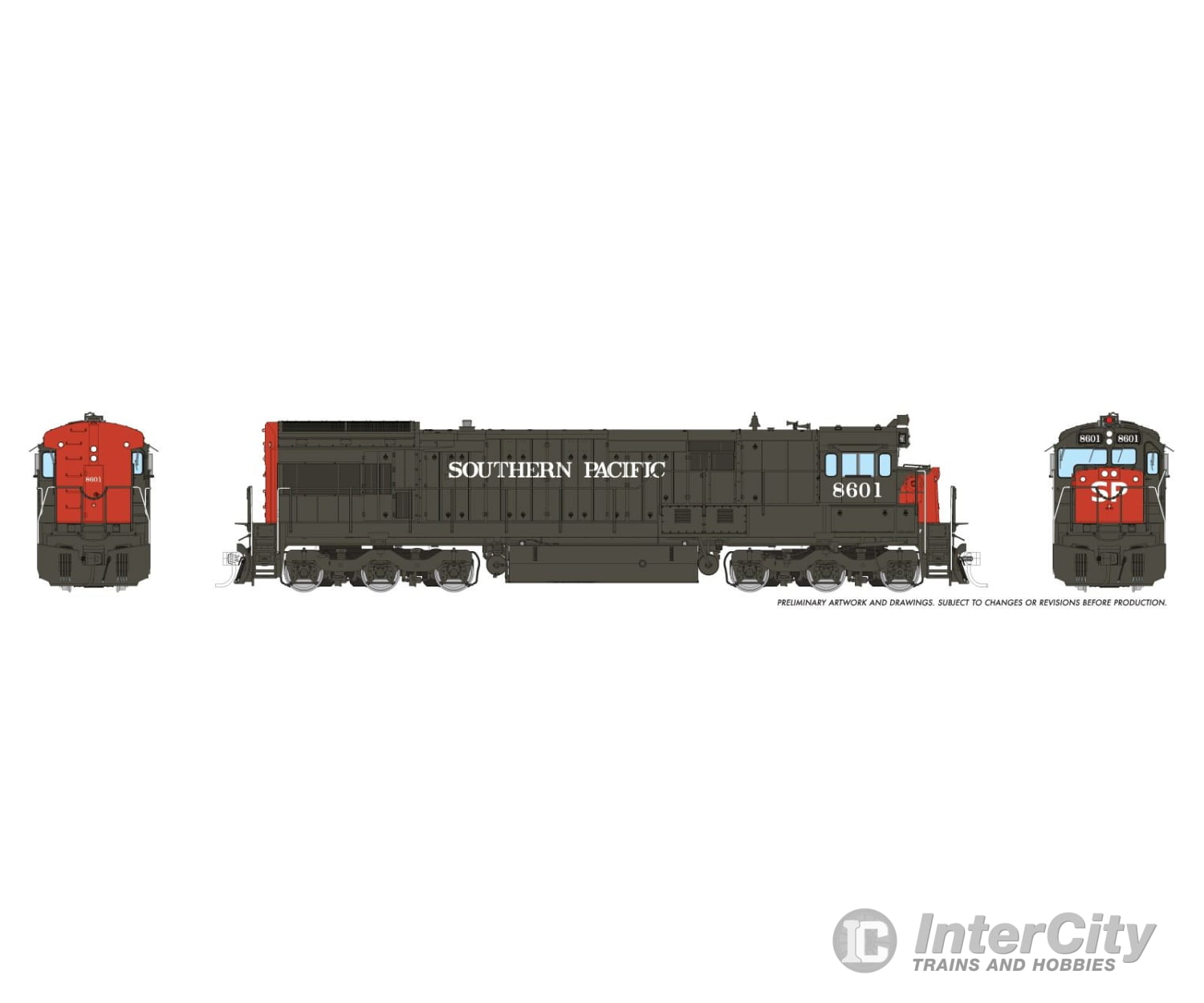 Rapido 043525 HO GE U33C w/ fairing (DC/DCC/Sound): Southern Pacific - Bloody Nose w/ Logo: #8601 Locomotives