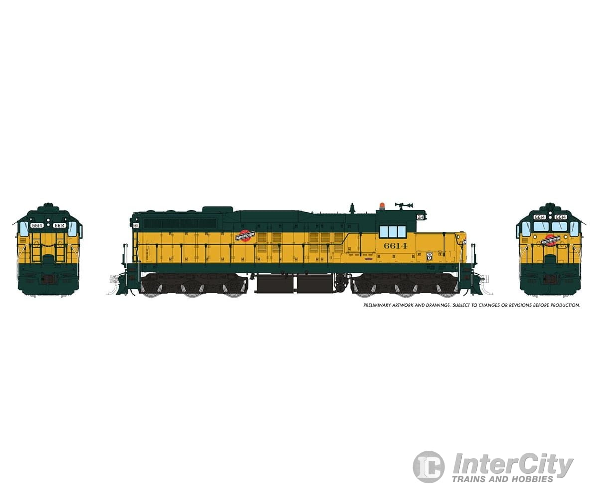 Rapido 050621 HO EMD SD9 (DC/DCC/Sound): Chicago & North Western: #6614 Locomotive