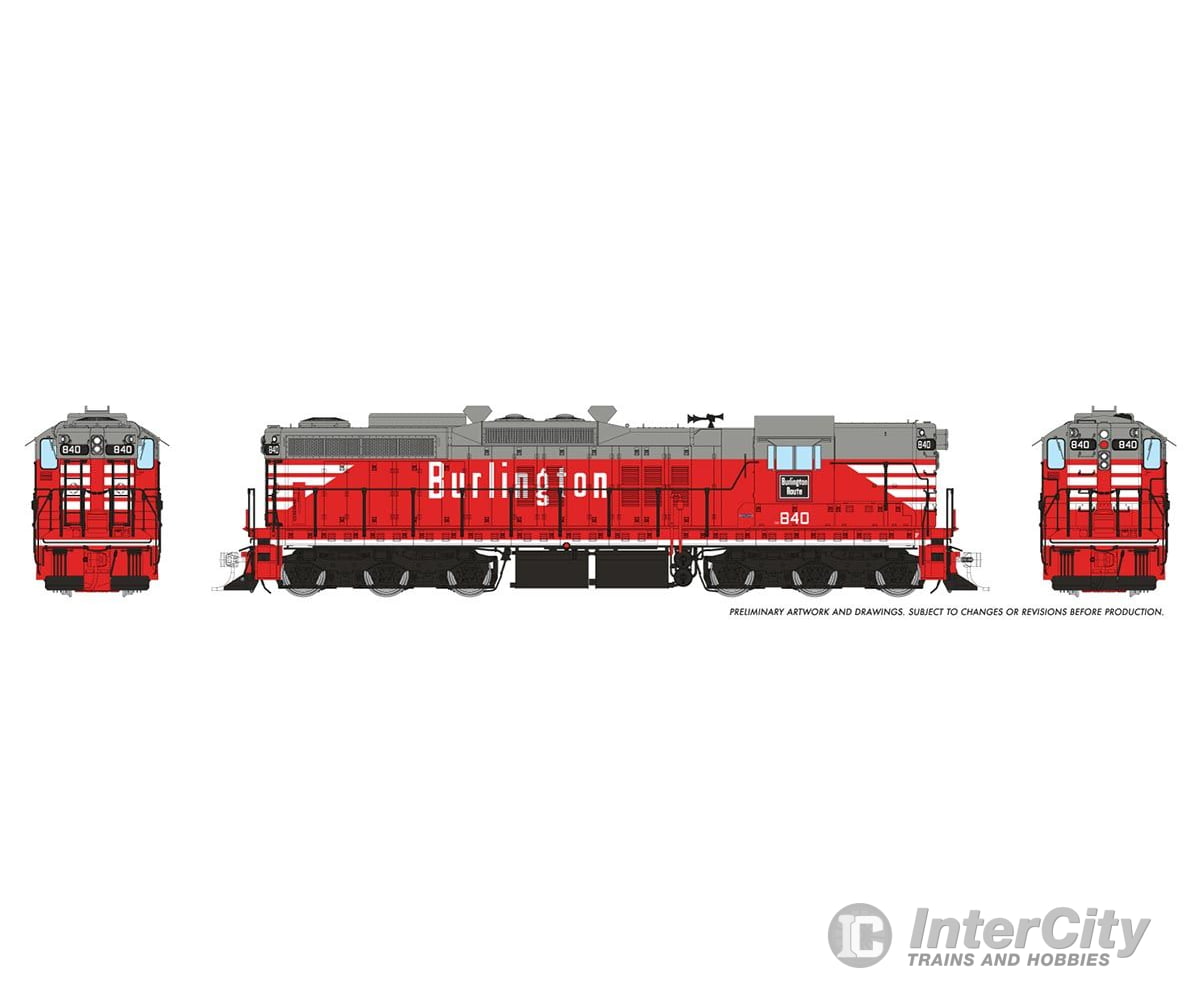 Rapido 050625 HO EMD SD9 (DC/DCC/Sound): Chicago Burlington & Quincy: #840 Locomotive