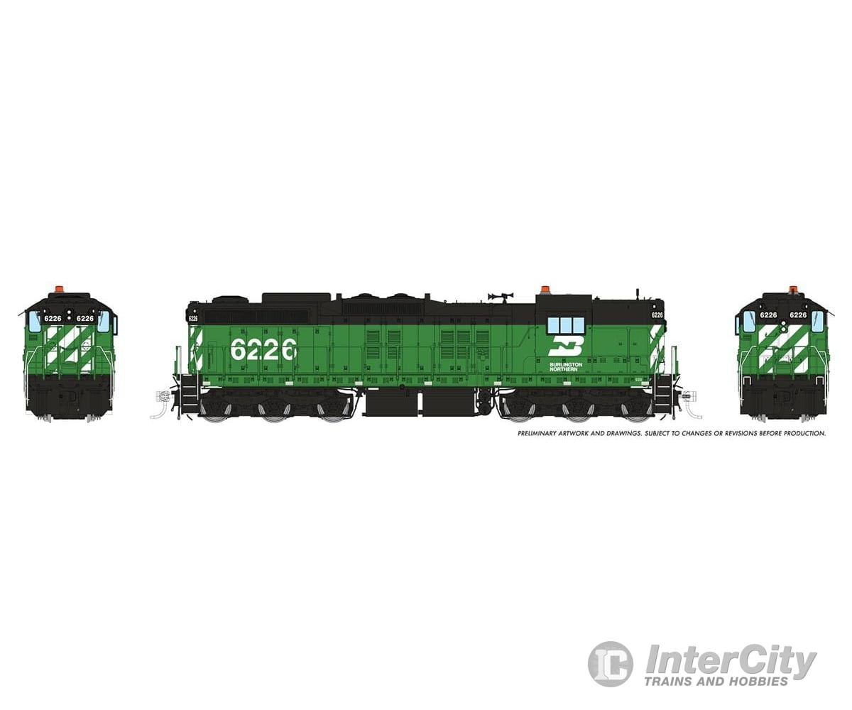Rapido 050626 HO EMD SD9 (DC/DCC/Sound): Burlington Northern: #6226 Locomotive