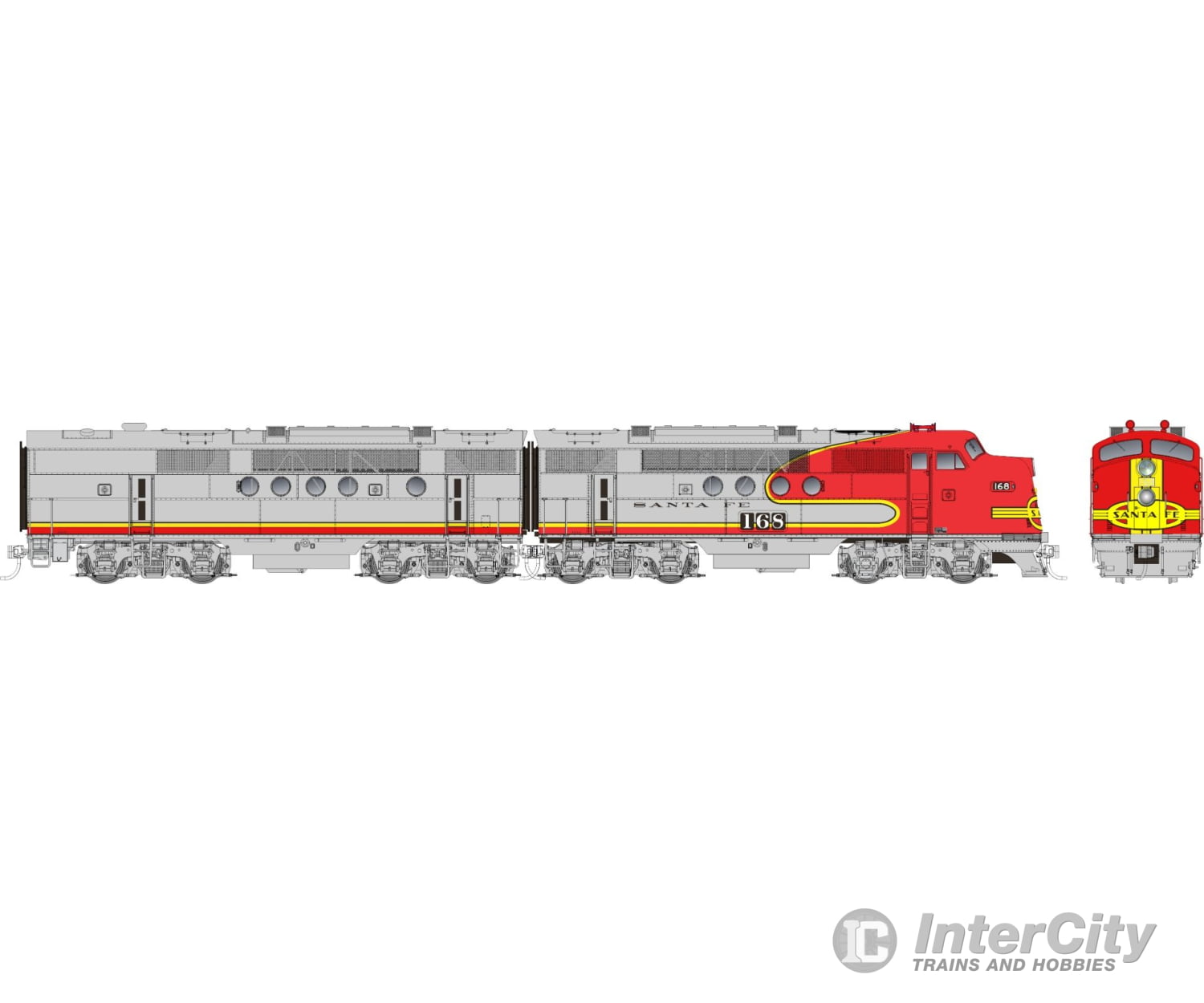 Rapido 053001 Ho Emd Ft A+B (Dc/Silent): At&Sf - Passenger Scheme: #158L + 158A Locomotives