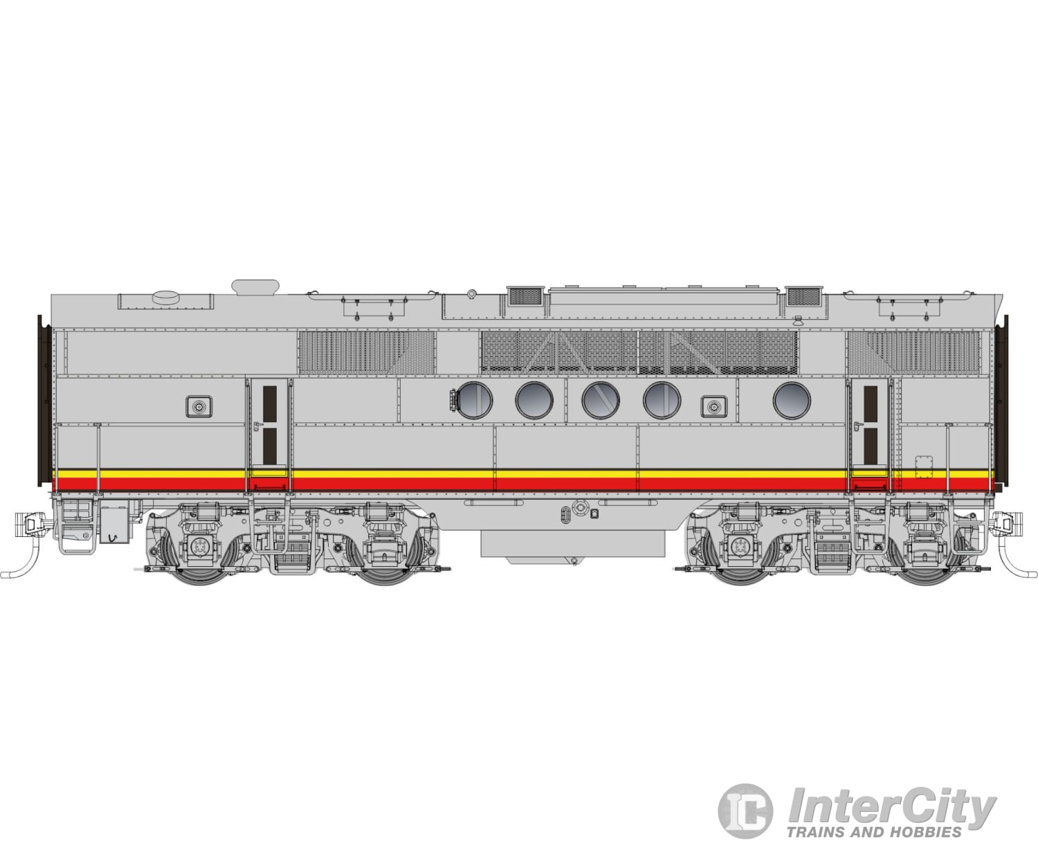 Rapido 053004 Ho Emd Ft Booster (Dc/Silent): At&Sf - Passenger Scheme: Unnumbered Locomotives