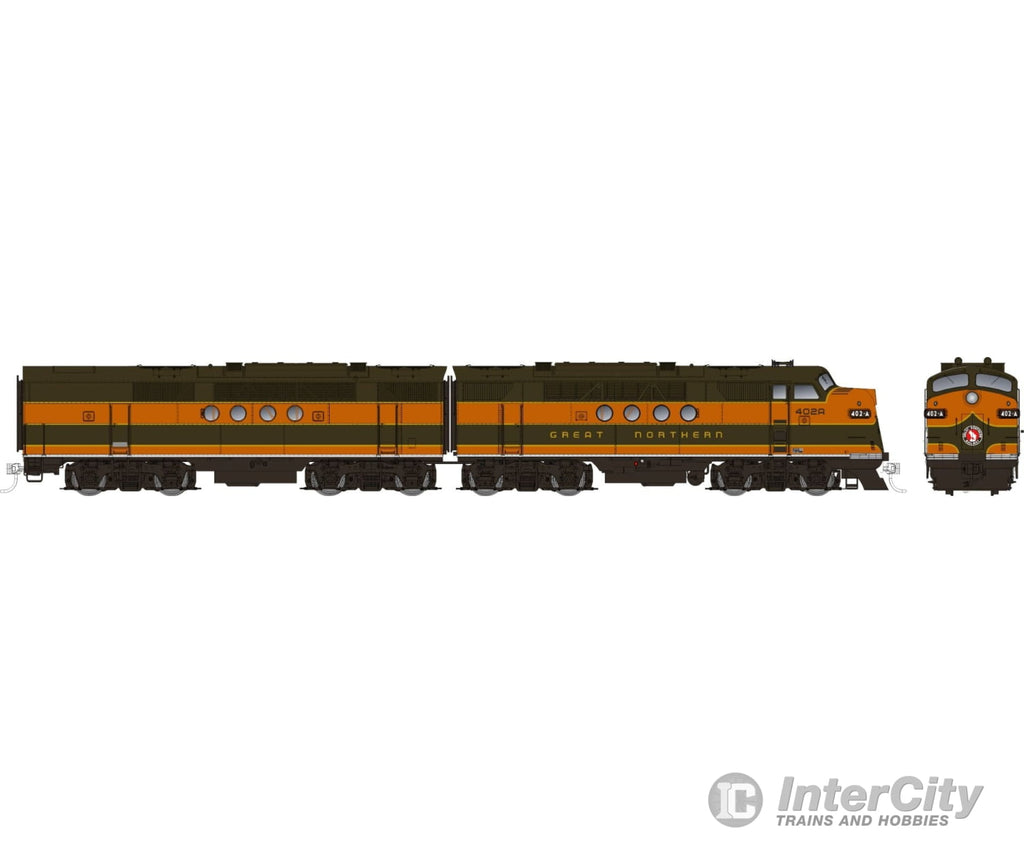 Rapido 053022 Ho Emd Ft A+B (Dc/Silent): Gn - As Delivered Scheme: #408-C + 408-D Locomotives