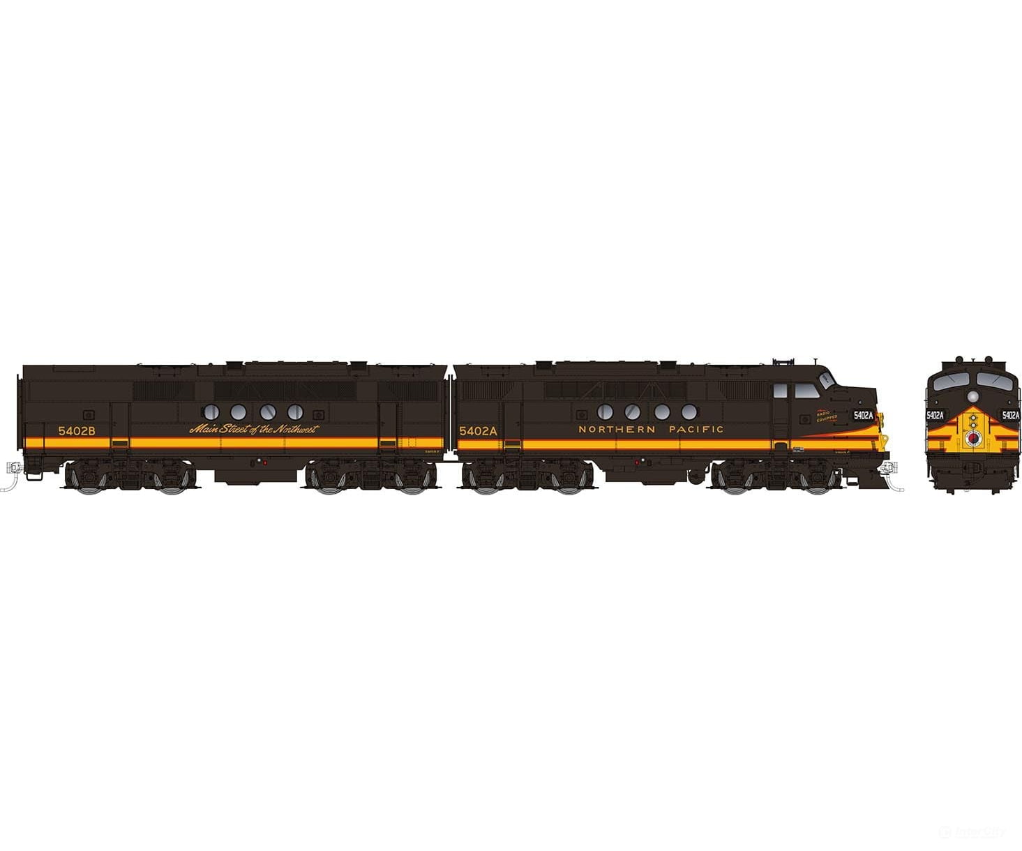 Rapido 053529 Ho Emd Ft A+B (Dc/Dcc/Sound): Np - Pine Tree Scheme: #5409D + 5409C Locomotives