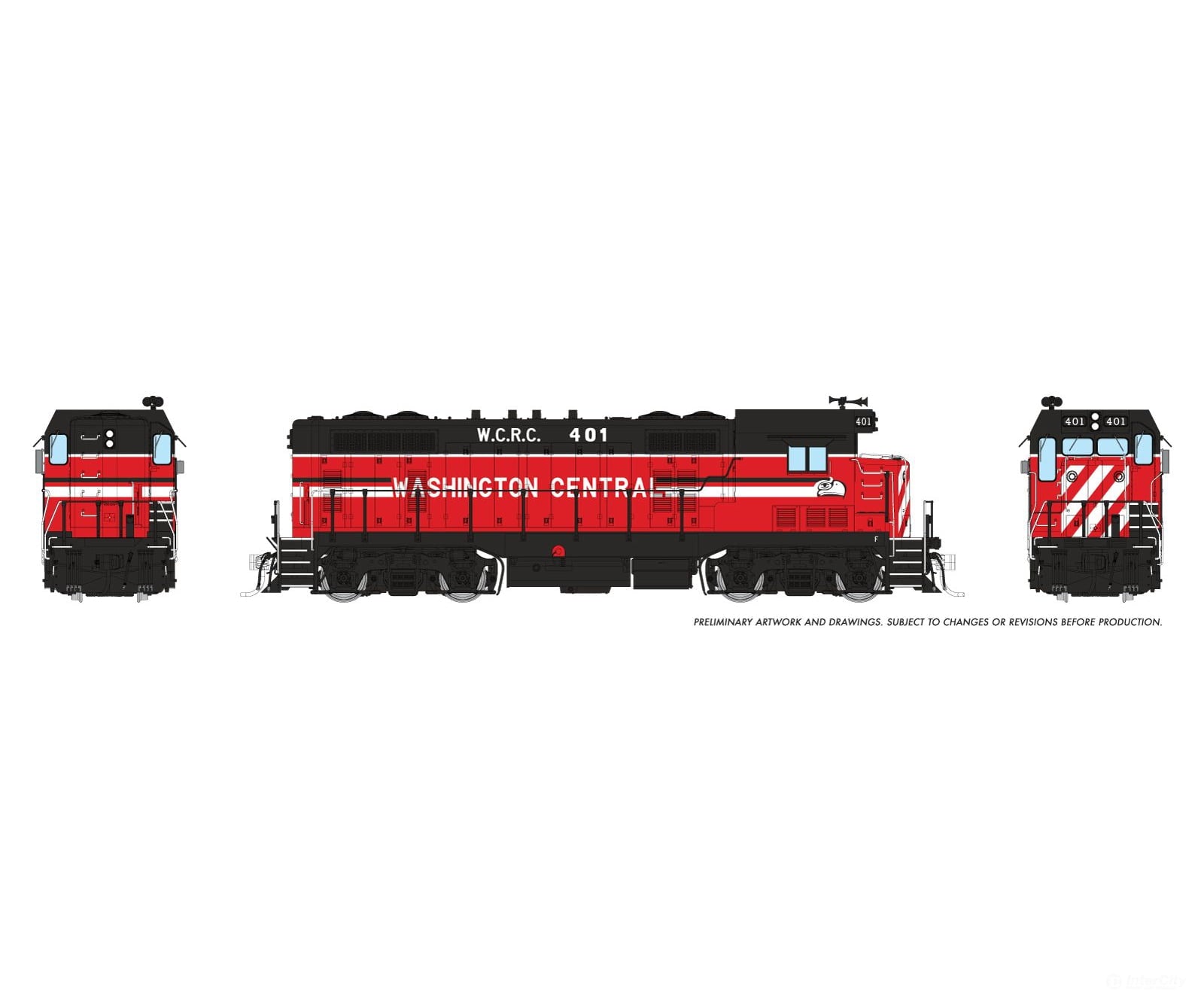 Rapido 070632 Ho Atsf Cf7 W/ Square Cab (Dc/Dcc/Sound): Washington Central: #402 Locomotives