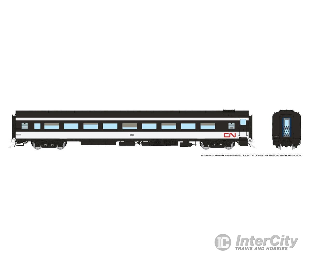 Rapido 100377 Ho Lightweight Coach: Cn - Wet Noodle Scheme: #5654 Passenger Cars
