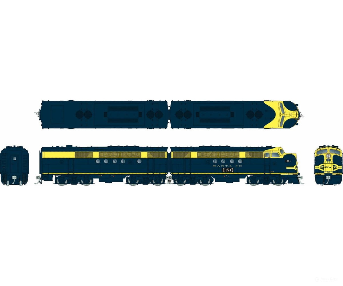 Rapido 1004001 HO EMD FT A + B (DC/Silent): AT&SF - Freight Large Herald: #112 - Locomotives
