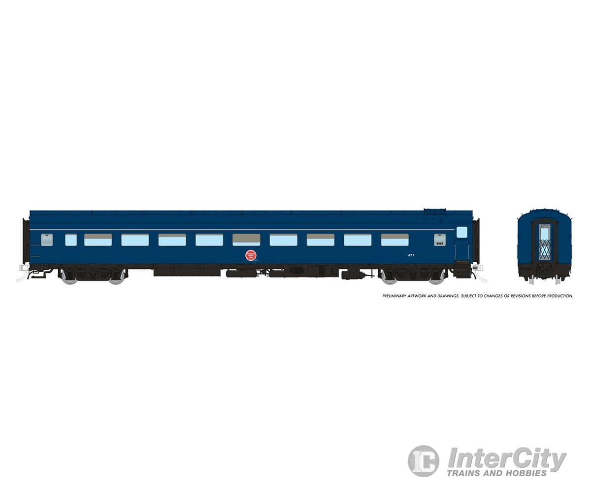 Rapido 100407 Ho Lightweight Coach: Mp - Jenks Blue Scheme: #480 Passenger Cars