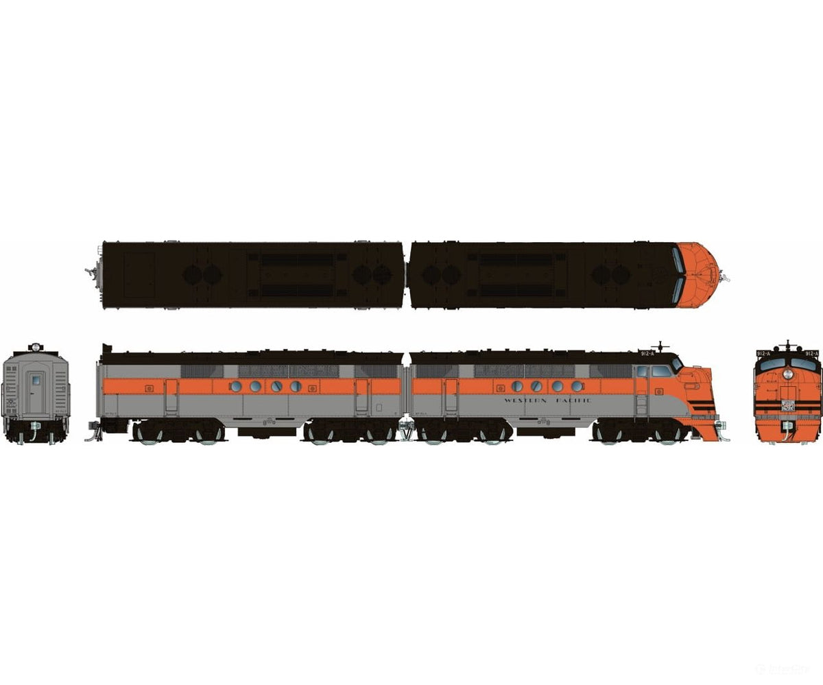 Rapido 1004535 HO EMD FT A + B (DC/DCC/Sound): WP - Zephyr Scheme: #912A + 912B - Locomotives