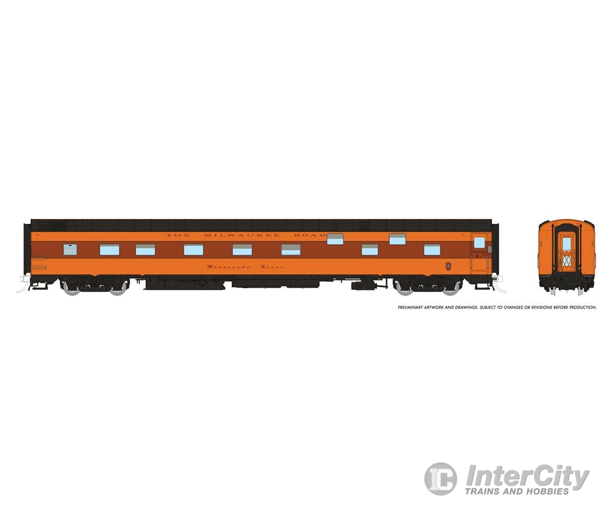 Rapido 101167 Ho Duplex Sleeper: Milwaukee Road - Hiawatha: Zumbro River Passenger Cars