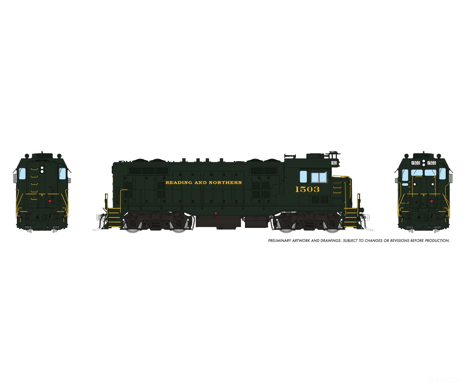 Rapido 1017523 HO ATSF CF7 w/ Square Cab (DC/DCC/Sound): Reading & Northern: #1504 - Locomotives