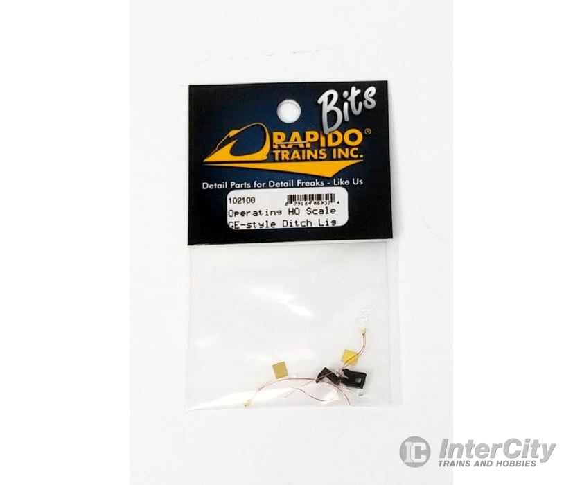 Rapido 102108 # Operating Ditch Lights Ge -Style 3 Volt Dc Led 1 Pair Ho Scale Detailing Parts