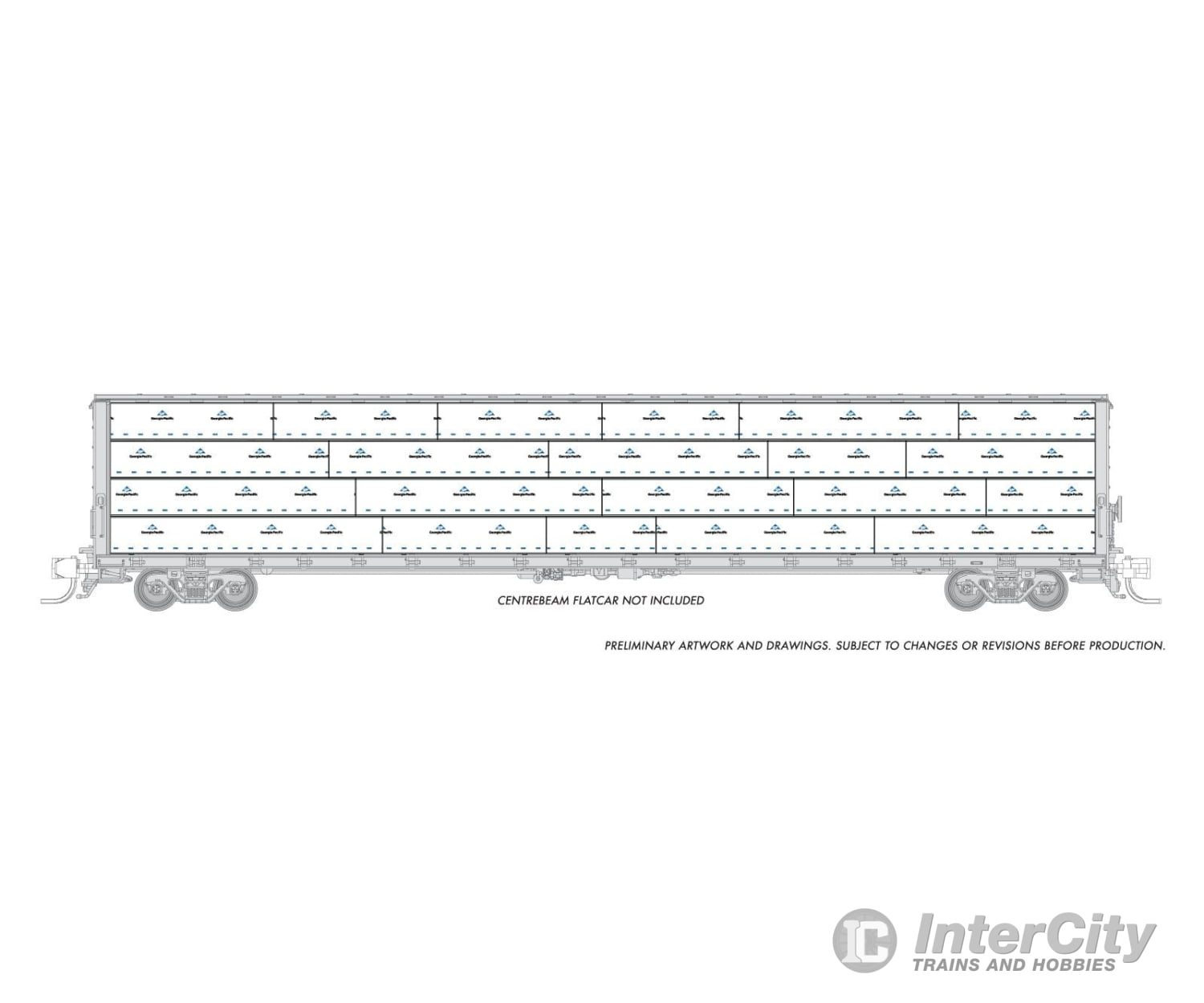 Rapido 102153 Rapido Bits: N Centerbeam Lumber Load: Georgia Pacific Freight Loads & Containers