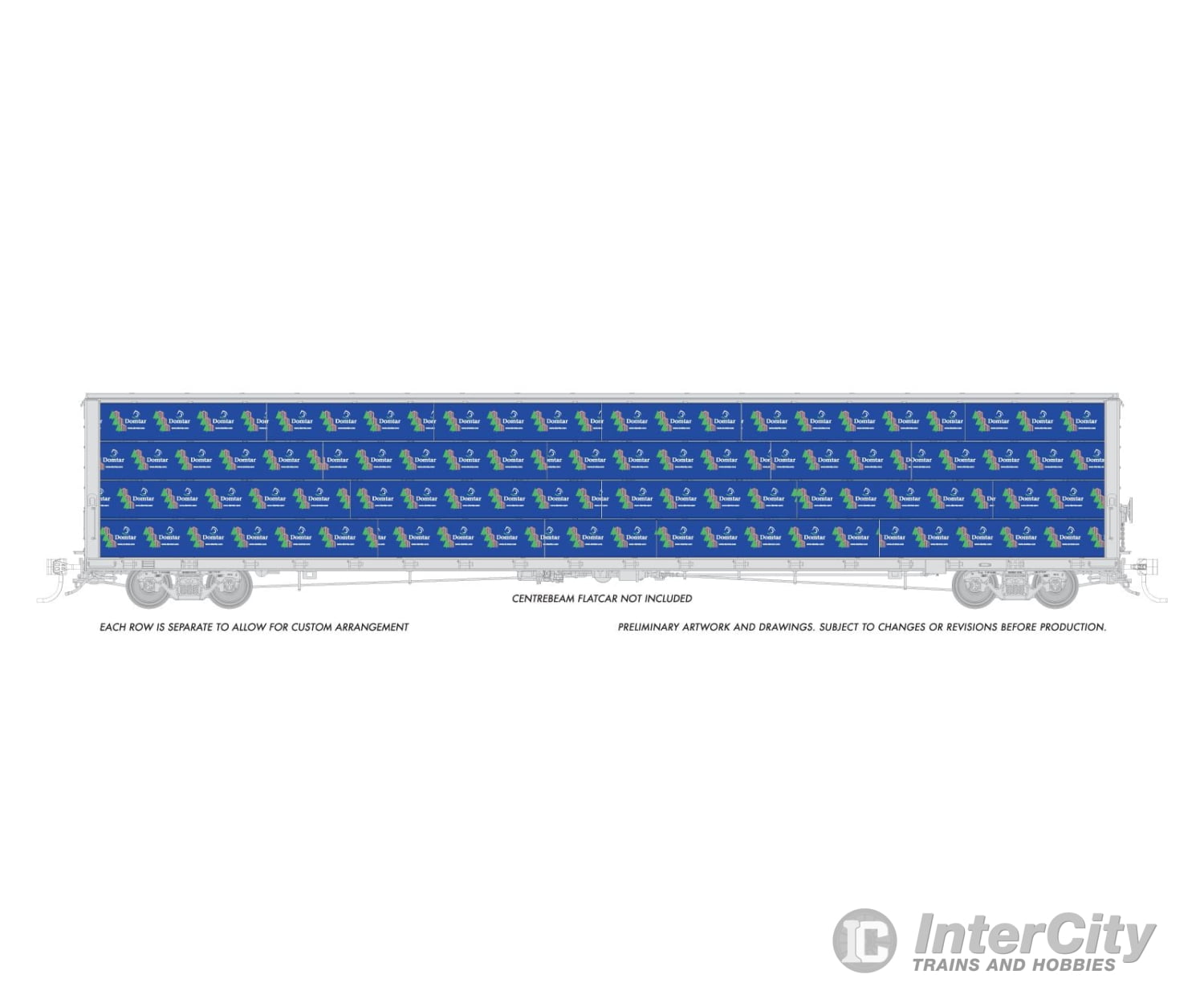 Rapido 102161 Rapido Bits: HO Centerbeam Lumber Load: Domtar Freight Loads & Containers