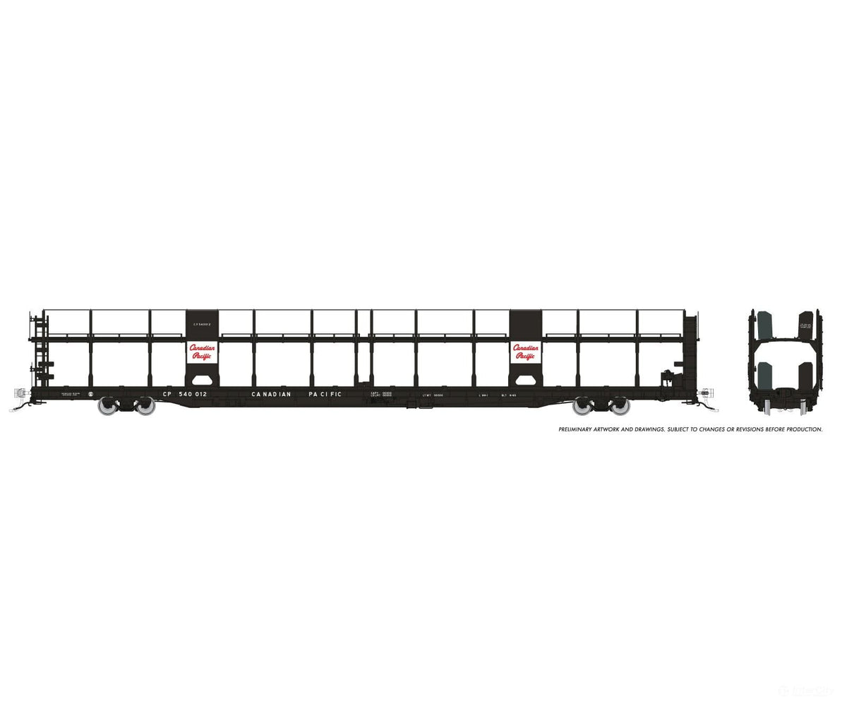 Rapido 1024001 HO NSC 89’ Bi-Level Autorack: CPR - Script: 6-Pack - Frieght Cars