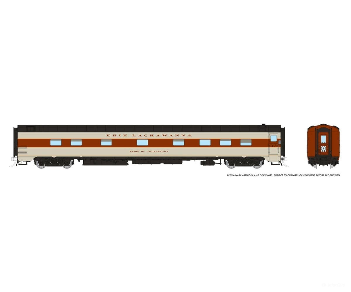 Rapido 104114 Ho 10-5 Sleeper: Erie-Lackawanna: Pride Of Youngstown Passenger Cars