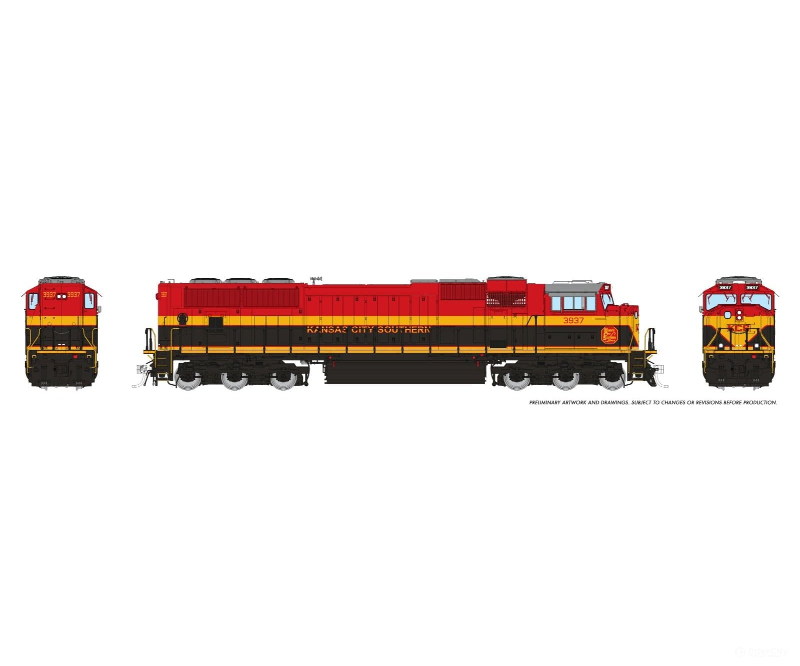 Rapido 1048528 HO SD70MACe Rebuild (DC/DCC/Sound): KCS - Southern Belle: #3912 - Locomotives