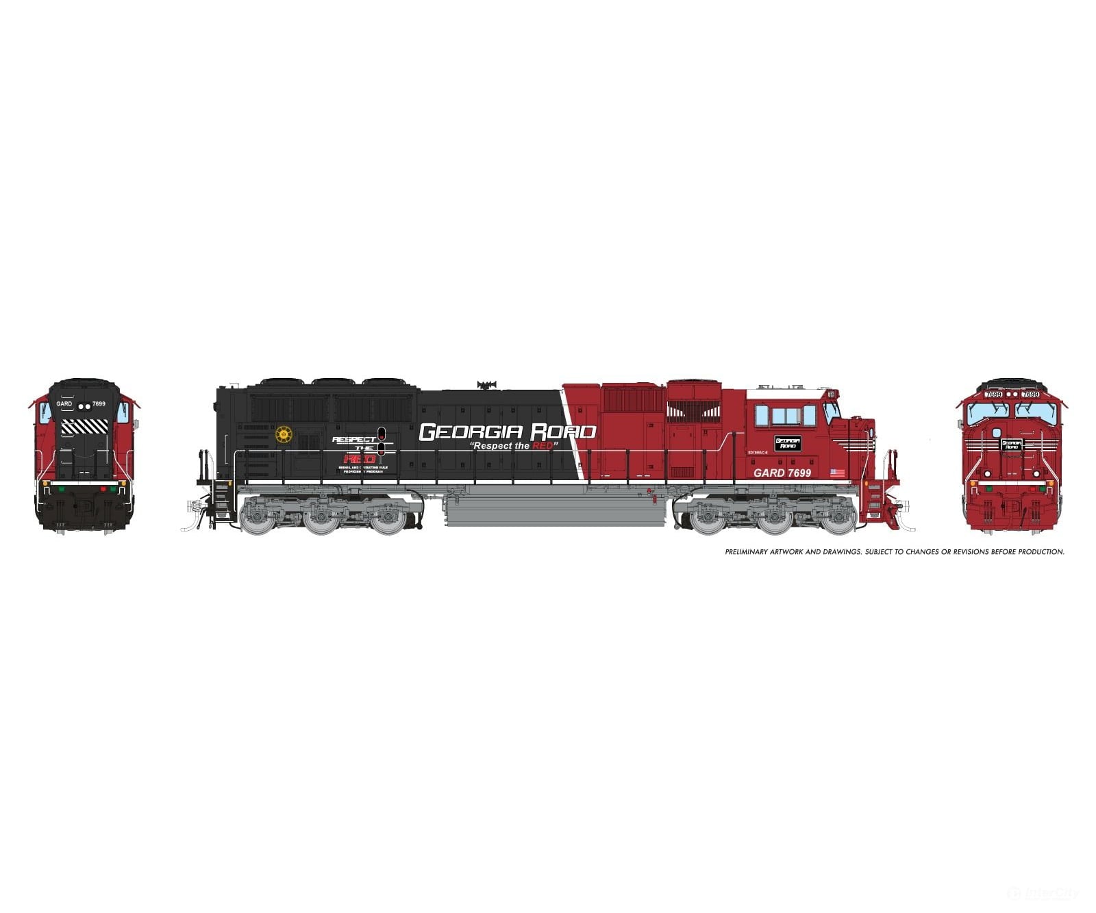 Rapido 1048543 HO SD70MACe w/ Flared Rad (DC/DCC/Sound): Georgia Road: #7674 - Home Shops - Locomotives