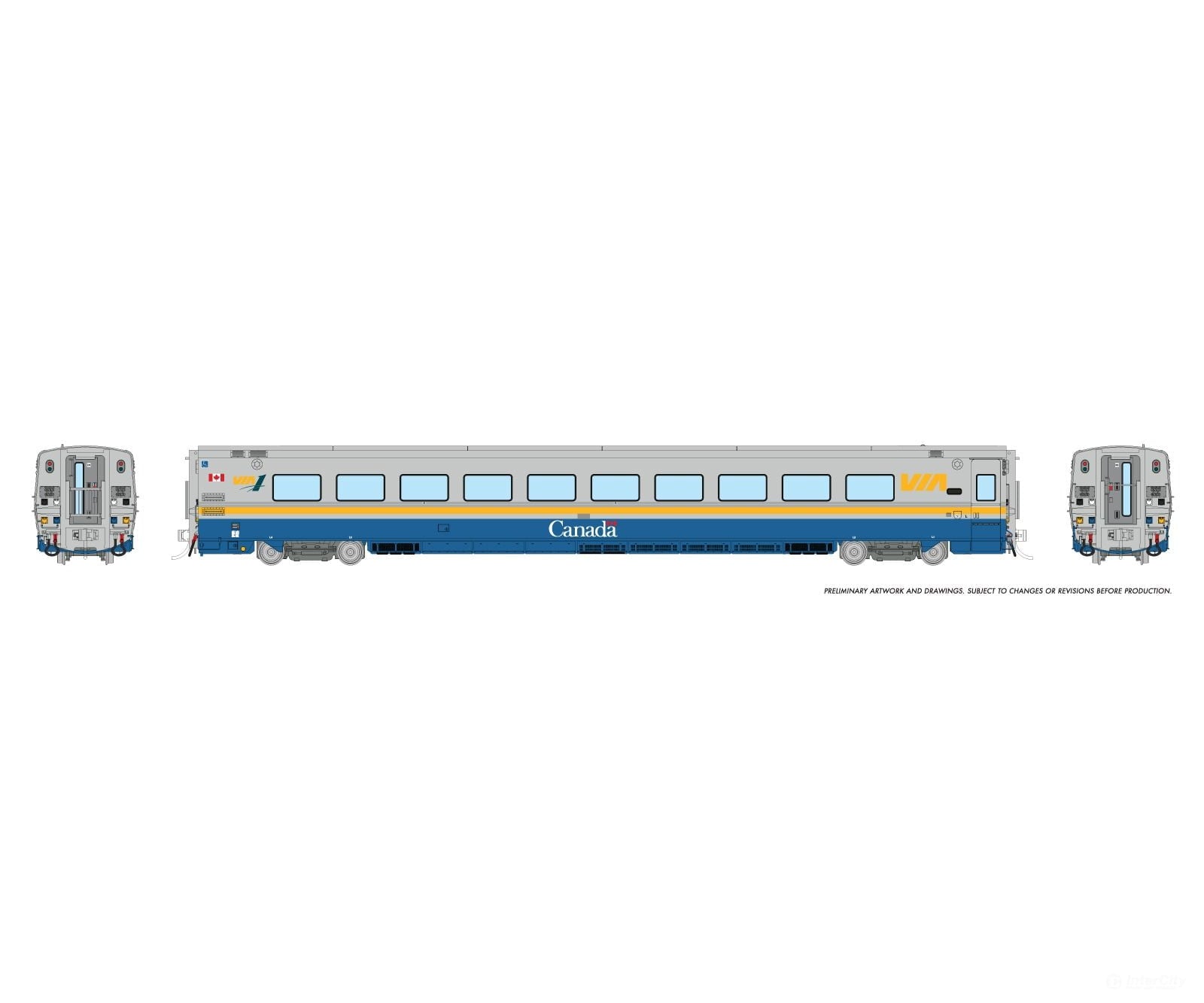 Rapido 1061004 HO LRC VIA 1 Car: VIA Rail - Canada Scheme: #3461 Passenger Cars
