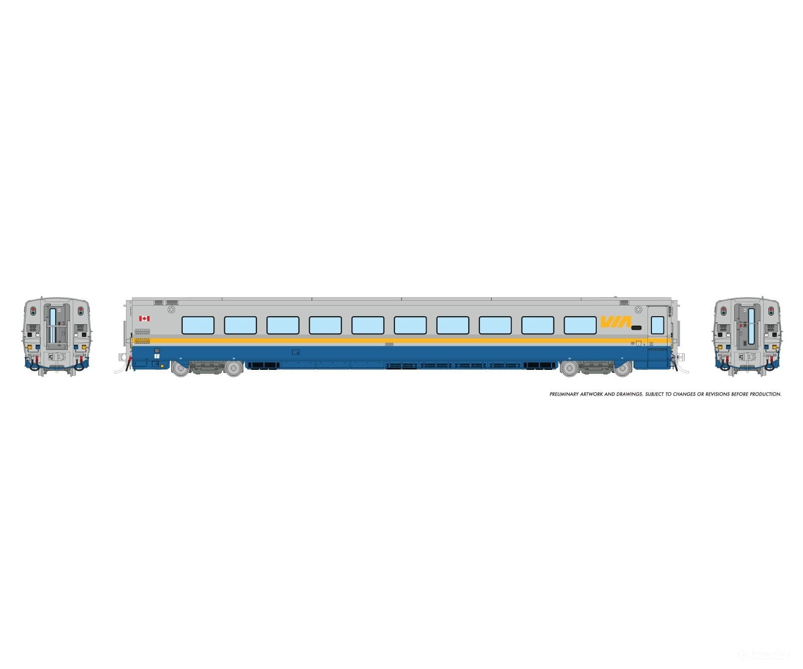 Rapido 1061103 HO LRC Coach: VIA Rail - As Delivered: #3341 Passenger Cars