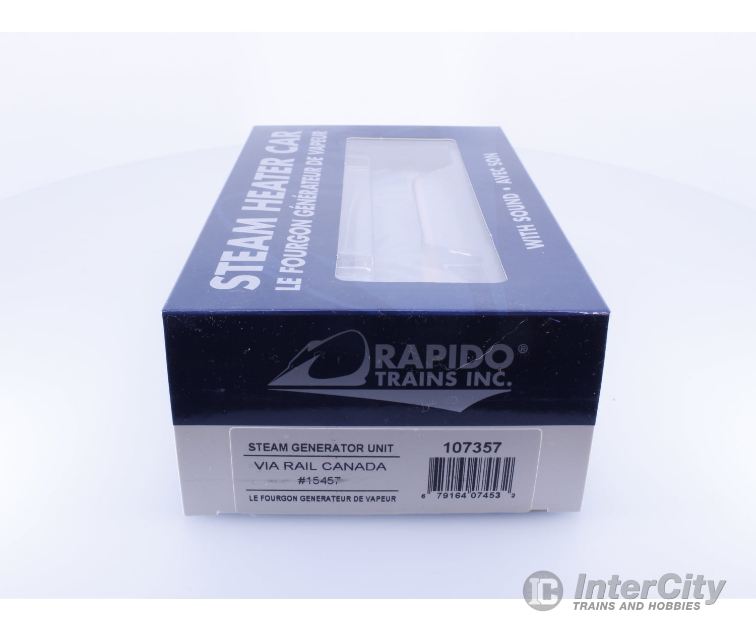 Rapido 107357 HO Steam Generator Unit with Sound Via Rail (VIA) 15457 Passenger Cars