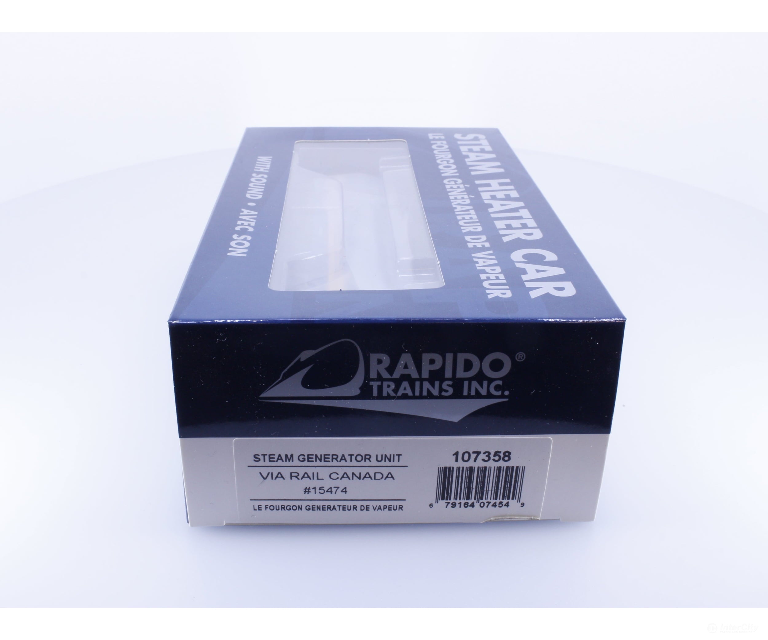 Rapido 107358 HO Steam Generator Unit with Sound Via Rail (VIA) 15474 Passenger Cars