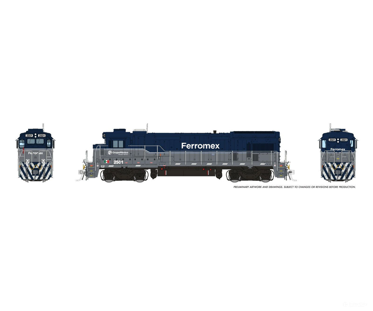 Rapido 1074508 HO GE B23-7 (DC/DCC/Sound): Ferromex - Executive Scheme: #2501 - Locomotives