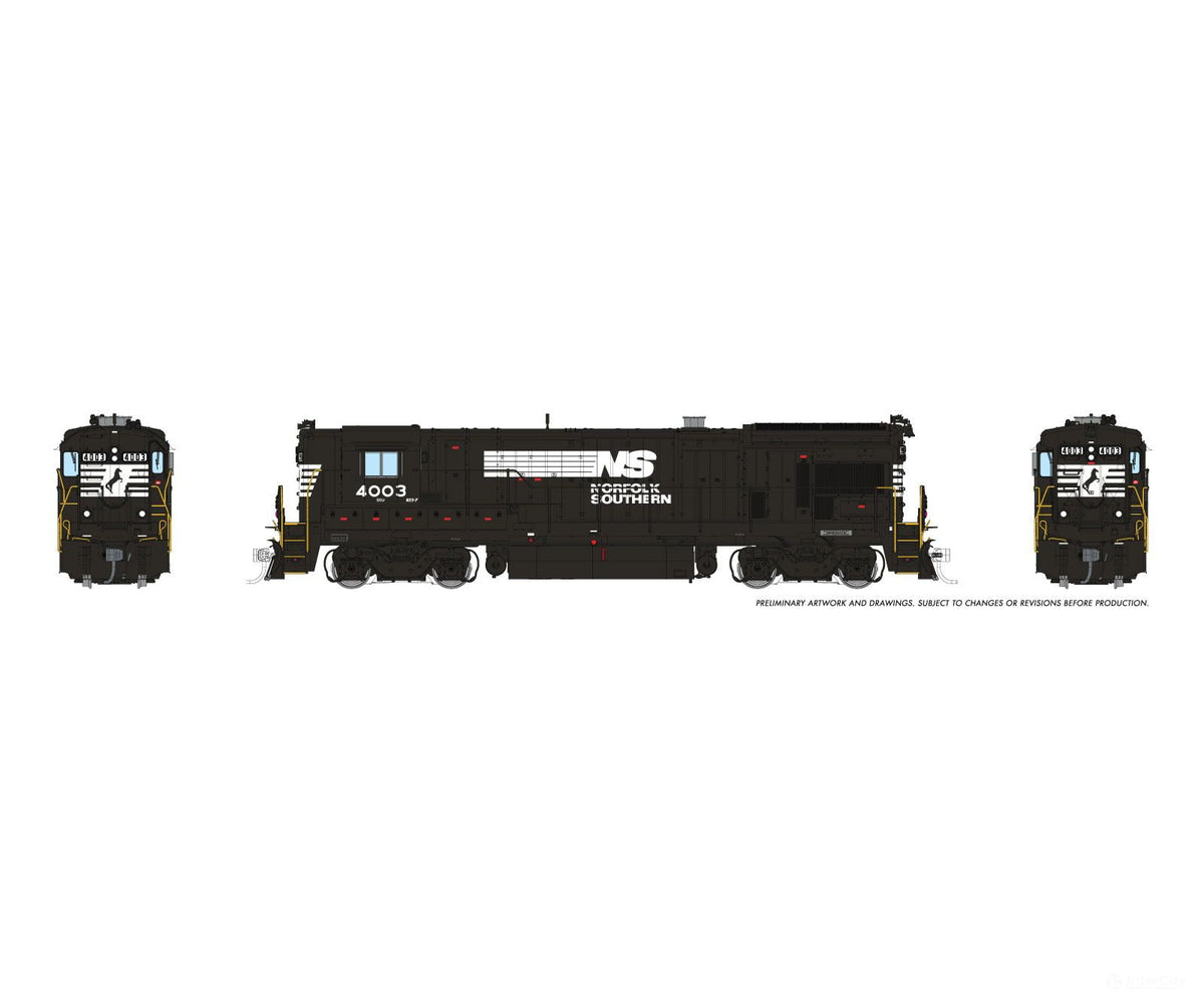 Rapido 1074510 HO GE B23-7 (DC/DCC/Sound): Norfolk Southern: #4003 - Locomotives