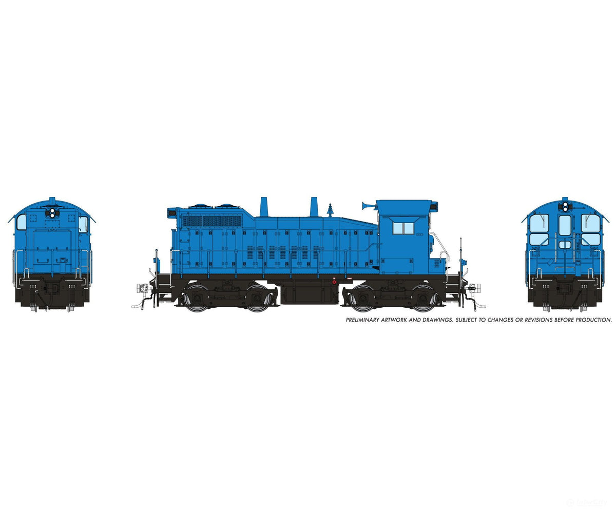 Rapido 1106029 HO EMD SW10 (DC/Silent): Industrial Blue - Locomotives