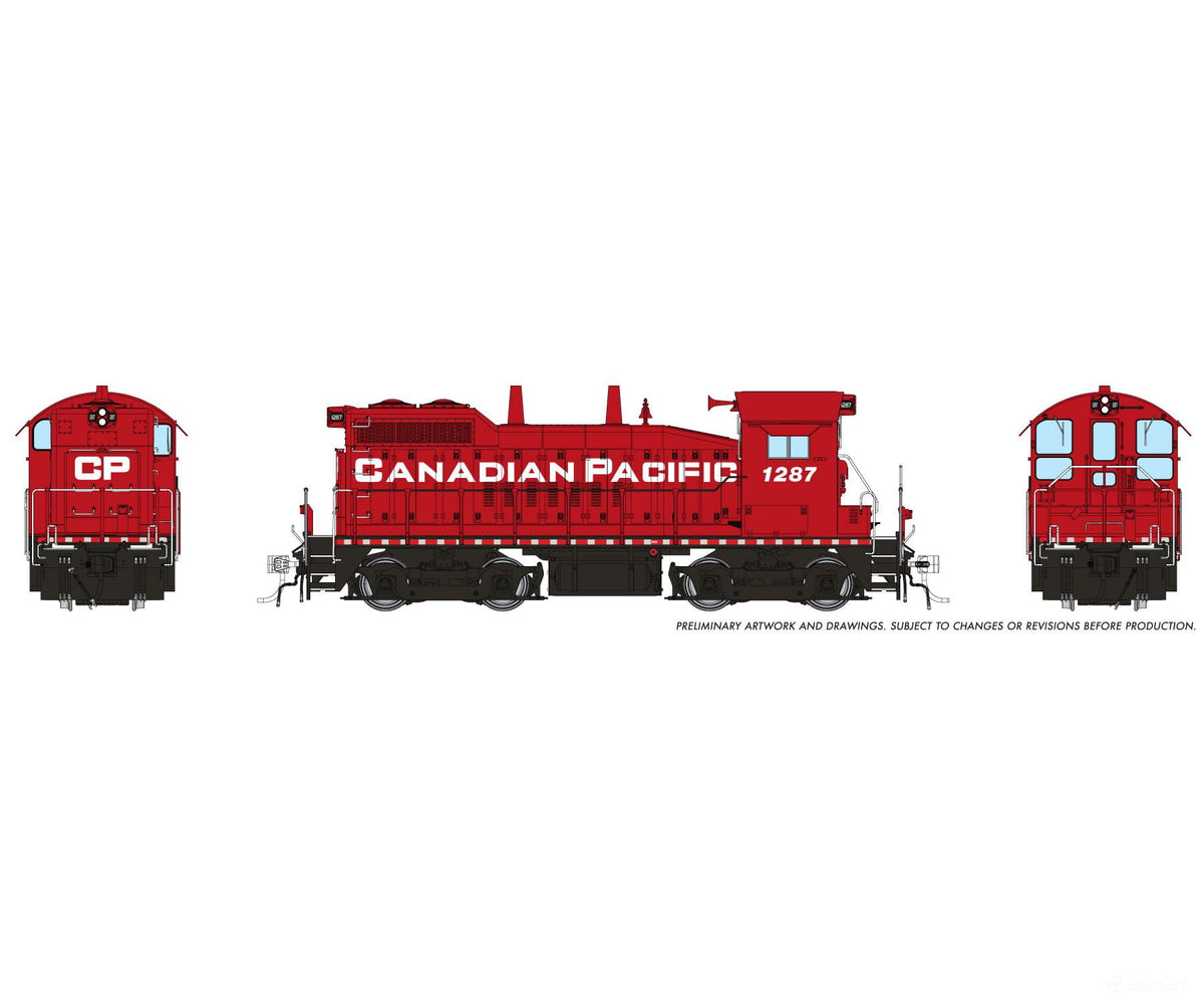 Rapido 1106515 HO EMD SW10 (DC/DCC/Sound): CP Rail - Bright Red: #1287 - Locomotives