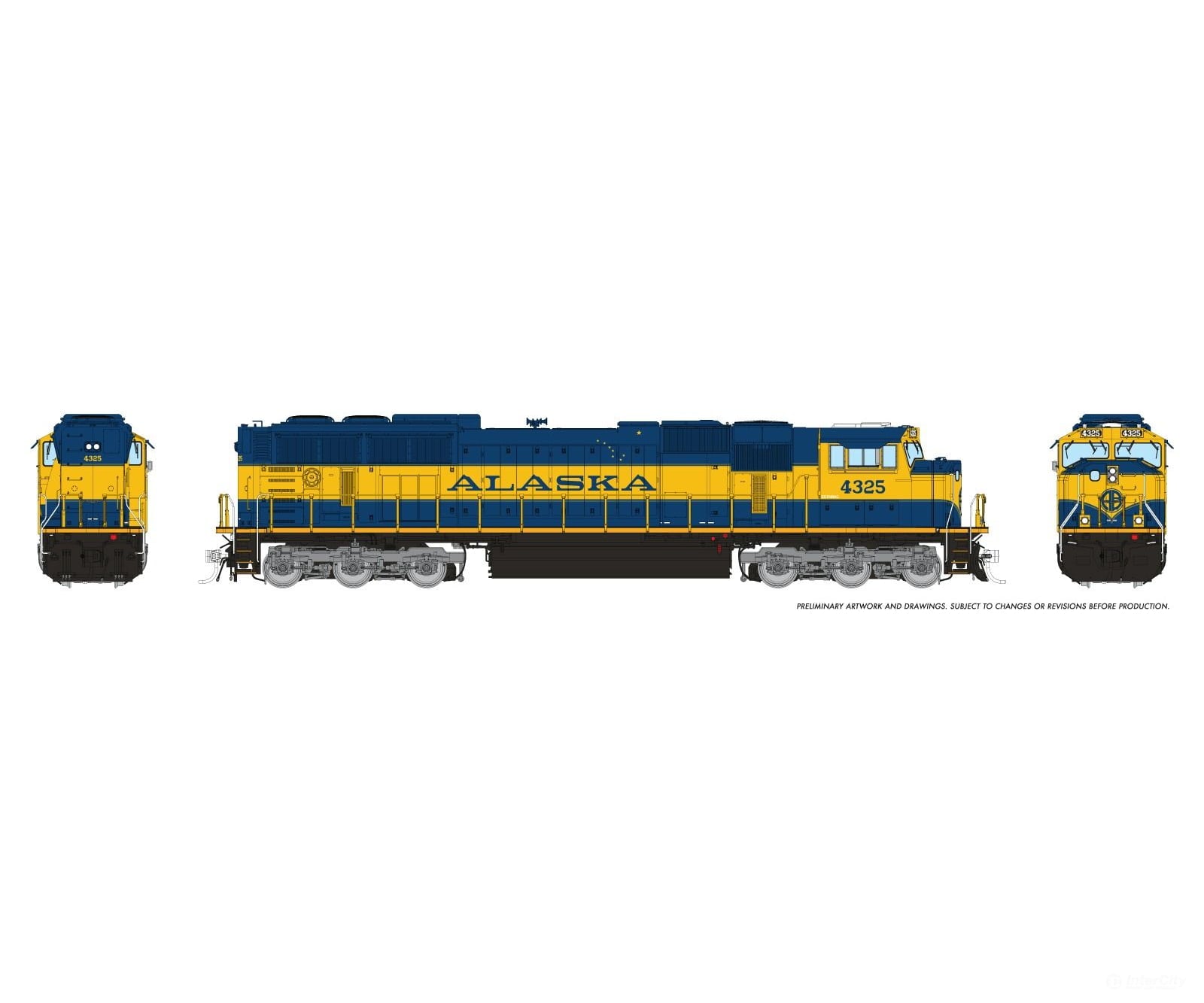 Rapido 1111001 N SD70MAC w/ Flared Rad (DC/Silent): Alaska Railroad: #4318 - Locomotives