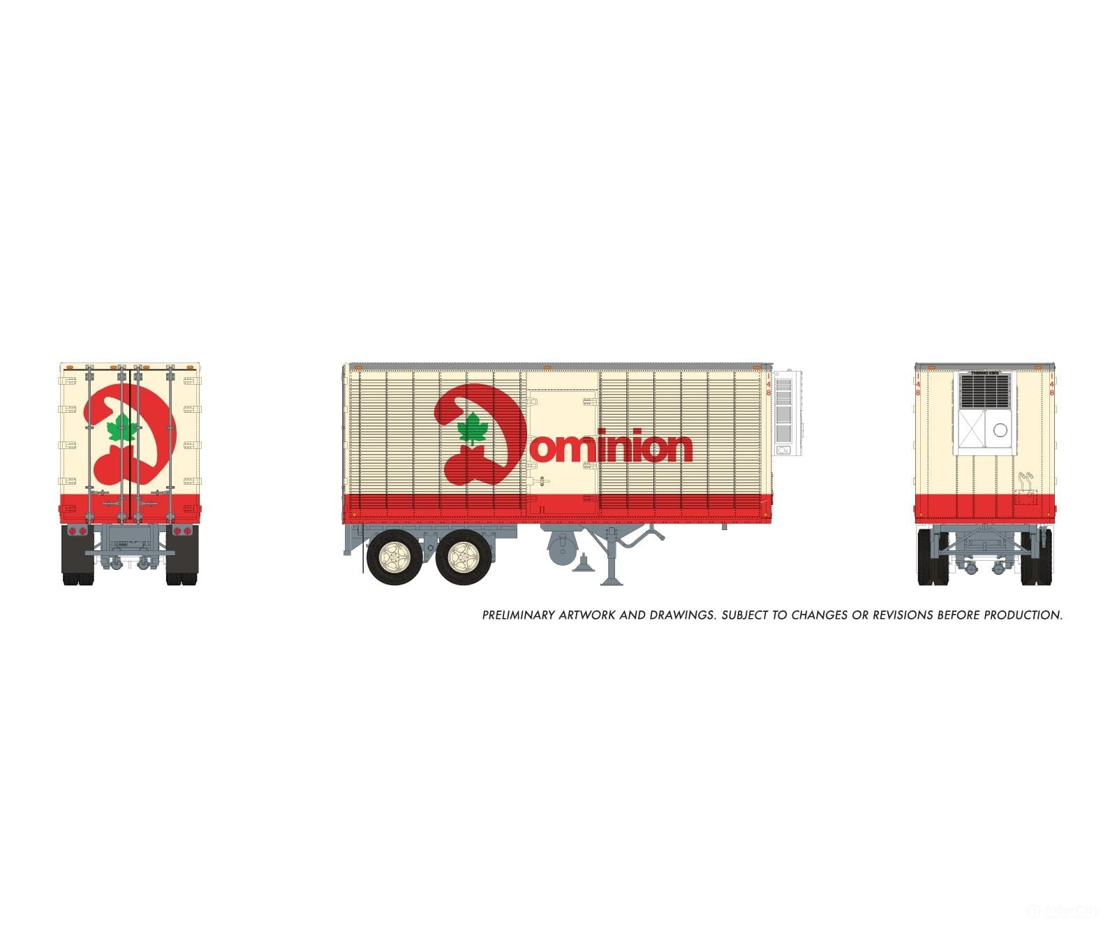 Rapido 1146018 HO 26’ Can-Car Trailer: Dominion Grocers: #148 - Freight Loads & Containers