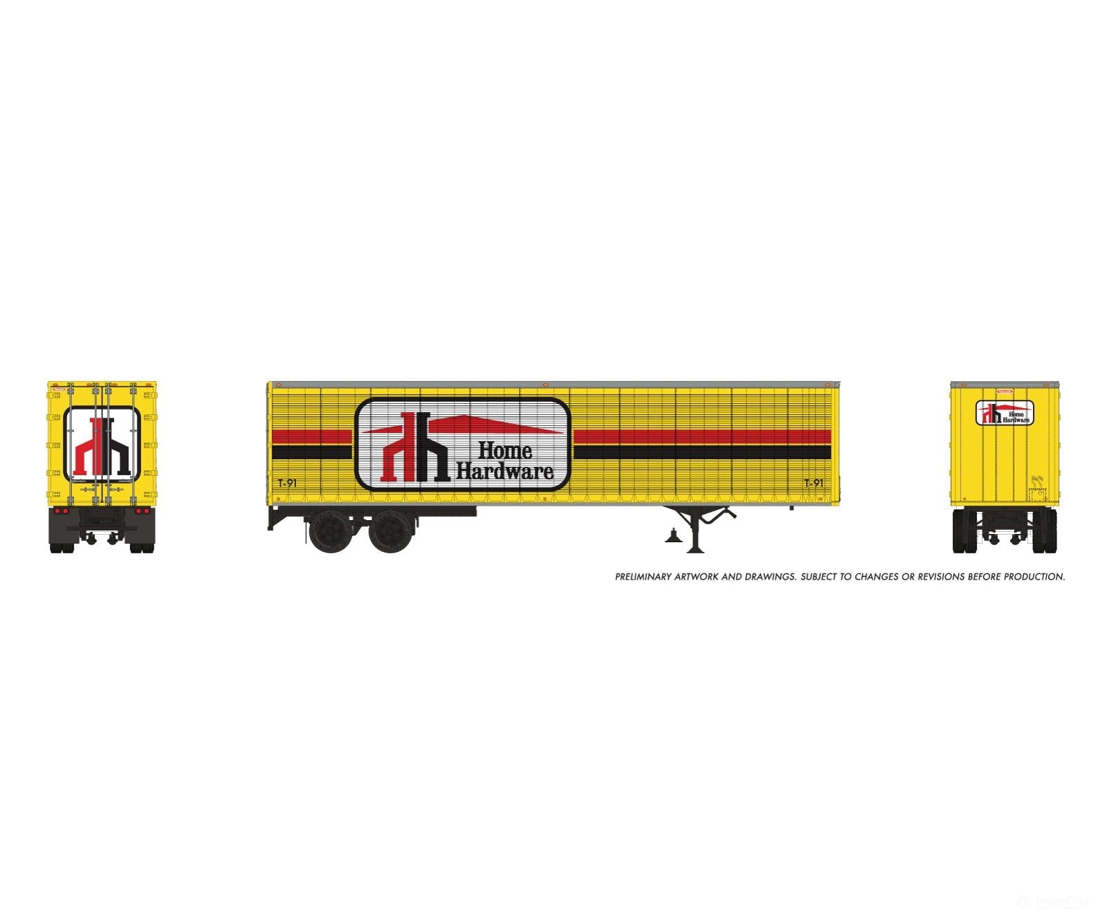 Rapido 1146052 HO 45’ Trailmobile Dry Van Trailer: Home Hardware: #T95 - Freight Loads & Containers