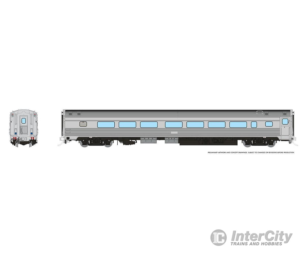 Rapido 115097 Ho Budd Coach W/Hep: Painted Unlettered Passenger Cars