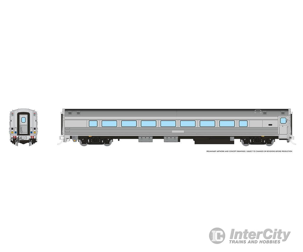 Rapido 115098 Ho Via Hep2 Coach: Painted Unlettered Passenger Cars