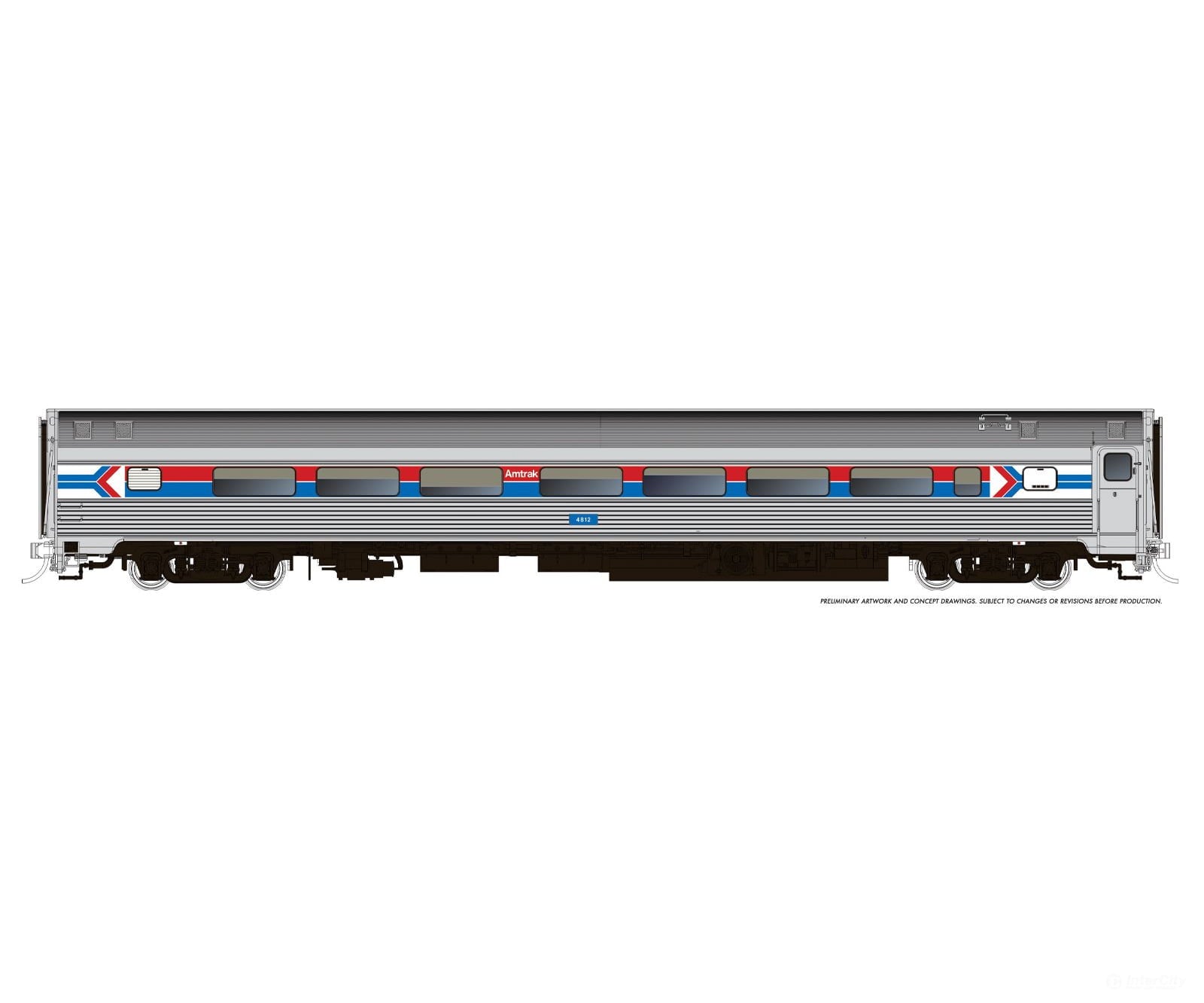 Rapido 115142 HO Budd Coach: Amtrak - Phase 1: #4820 - Passenger Cars