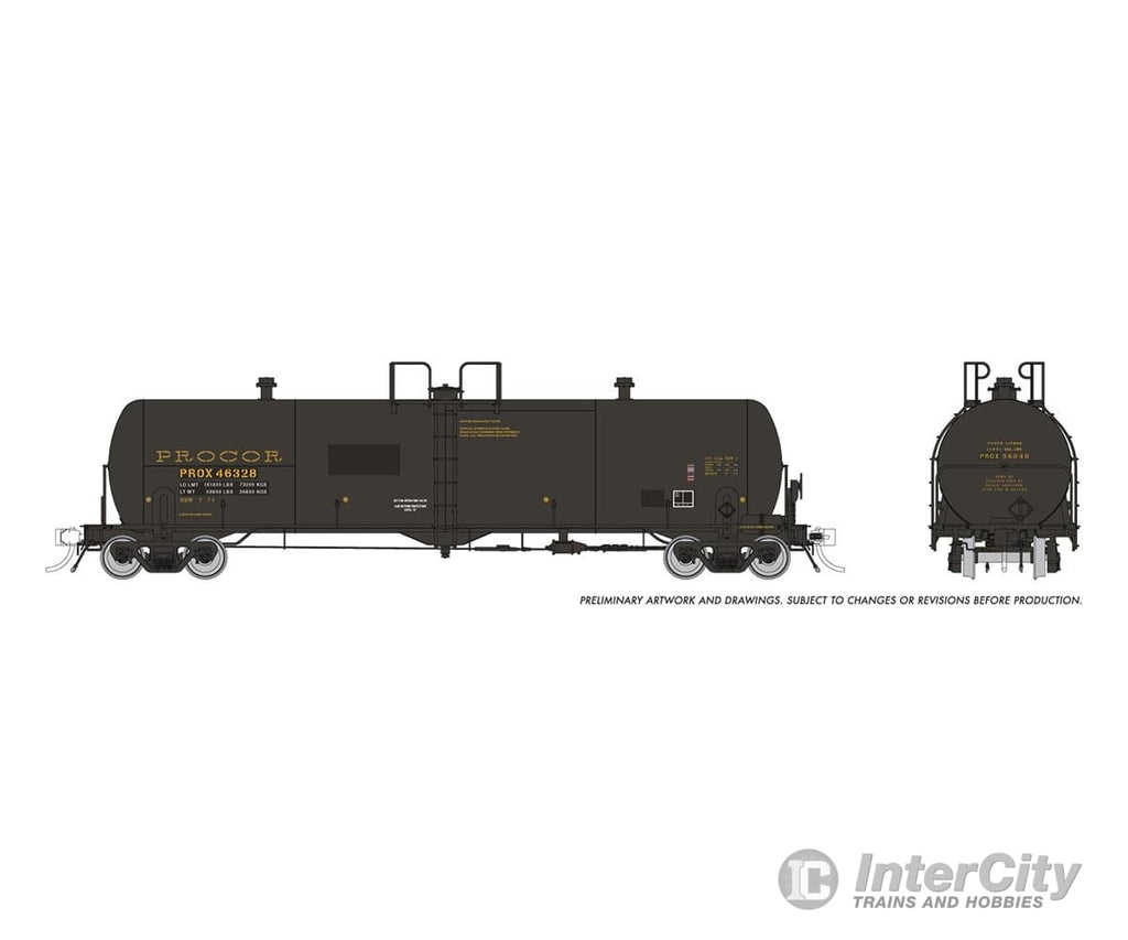 Rapido 135025A Ho Procor 20K Gal Tank Car: Prox - Late W/ Old Logo: Single Car Freight Cars