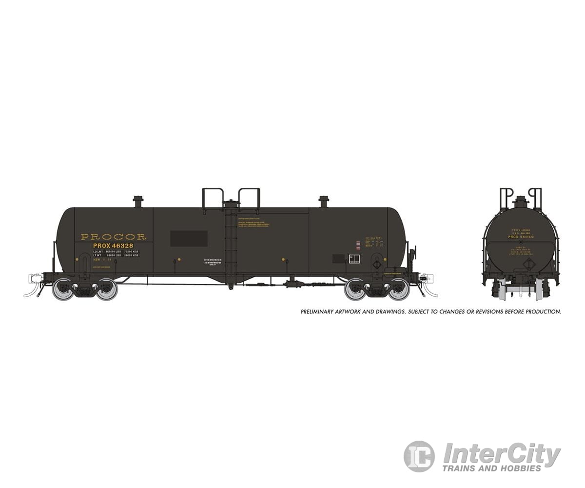 Rapido 135025A Ho Procor 20K Gal Tank Car: Prox - Late W/ Old Logo: Single Car Freight Cars