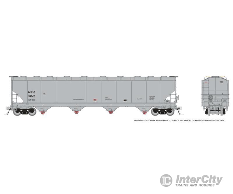 Rapido 136001 HO Trinity 6221cuft Covered Hopper: ARSX (Sunoco): 6-Pack Freight Cars