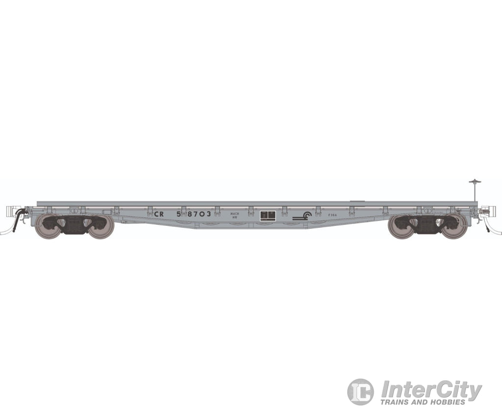 Rapido 138108 HO F30A 50’ Flat Car MOW w/deck rails: CR - MOW: 6-Pack #2 Freight Cars