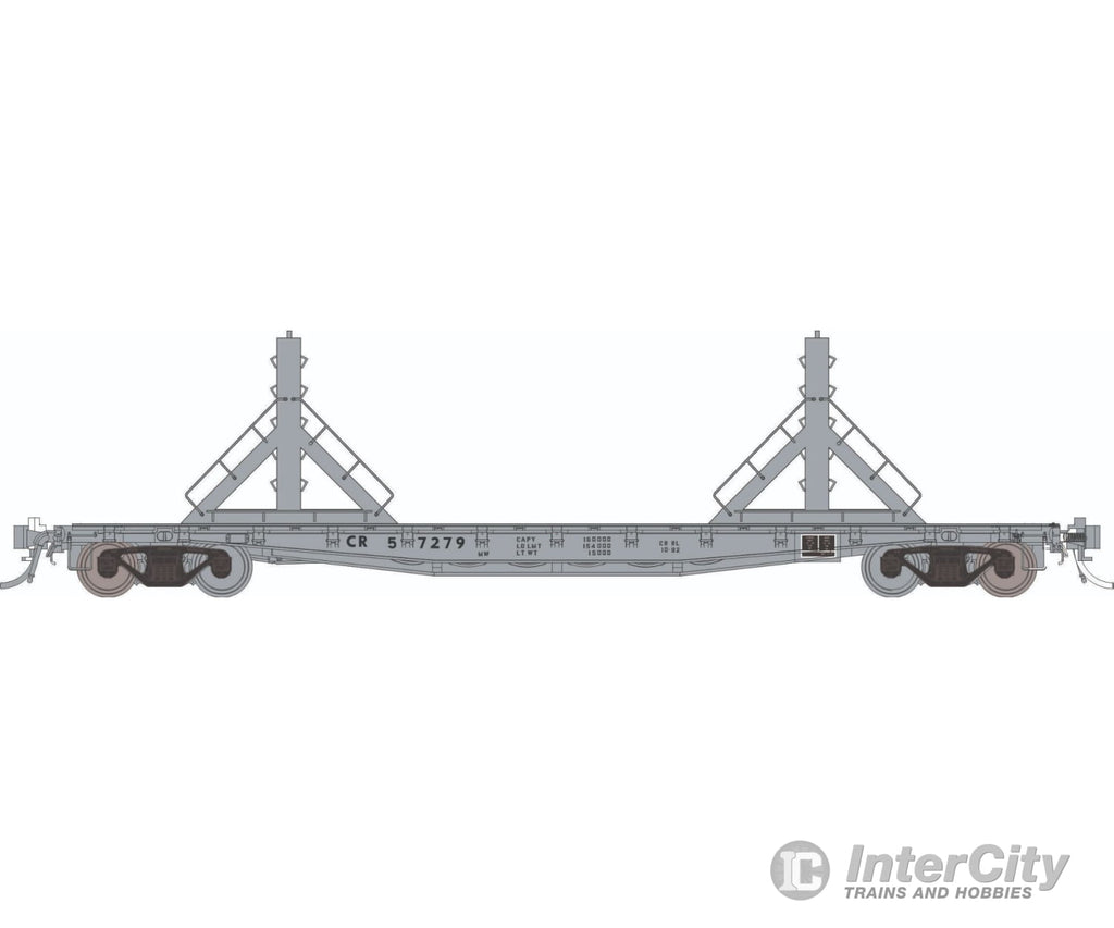 Rapido 138403 HO F30D 50’ Rail Flat Car: CR - MOW: 6-Pack Freight Cars