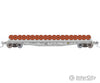 Rapido 138501 HO F30D 50’ Wheel Flat Car: ATSF - MOW: 3-Pack Freight Cars