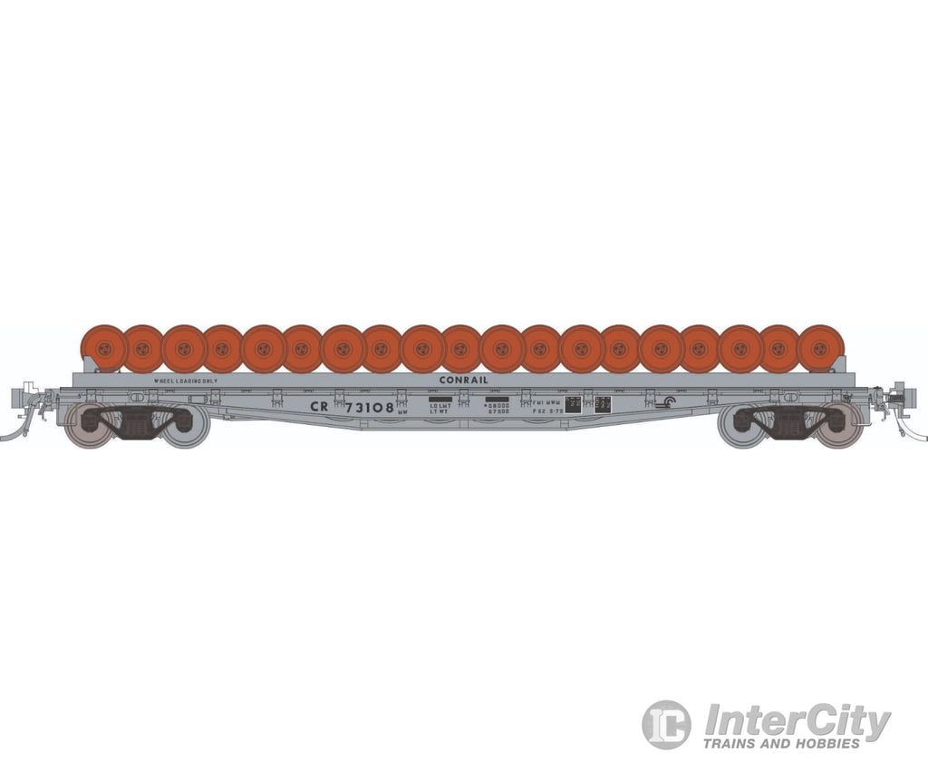 Rapido 138504 HO F30D 50’ Wheel Flat Car: CR - MOW: 3-Pack Freight Cars