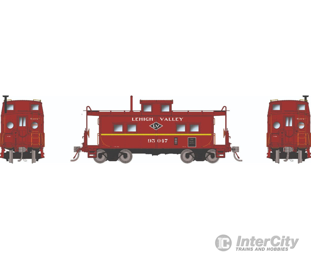 Rapido 144108 HO Northeastern-style Caboose w/ porthole windows: LV - Black Diamond: #95047 Freight Cars